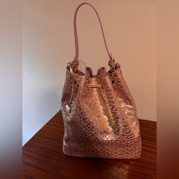 Brahmin Pink Bucket Bag - Picture 2 of 9